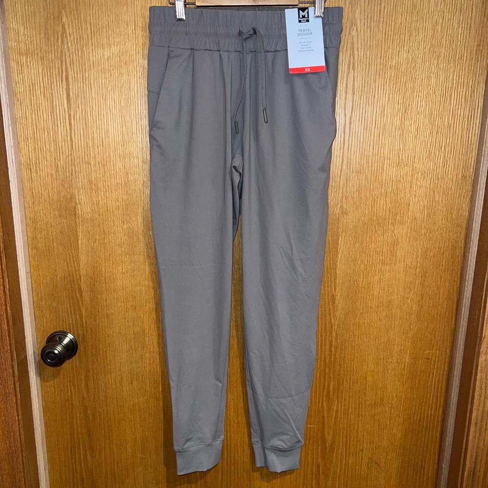 Member's Mark‎ Travel Jogger Women XS Grey Relaxed Fit Stretch Recycled Nylon